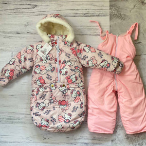 Комбинезон для новорожденных EL, трансформер 3 в 1, зимний, до 2-х лет